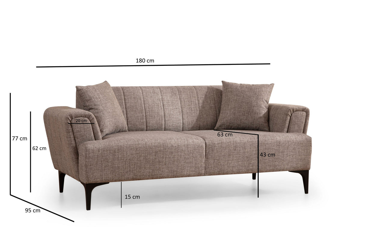 2-seater sofa hamlet light brown