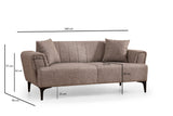 2-seater sofa hamlet light brown