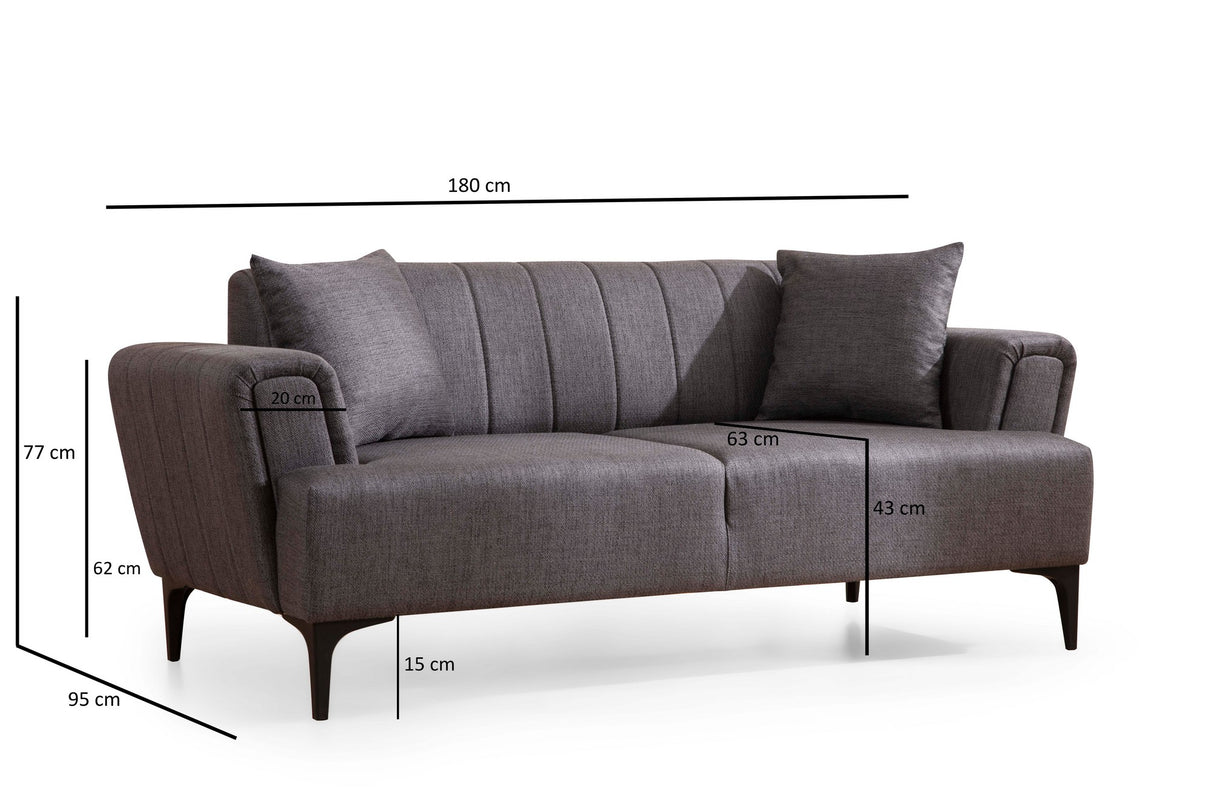 2-seater sofa hamlet dark gray