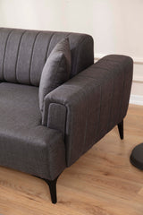 Corner sofa with sleeping function on the left Hamlet Dark Gray