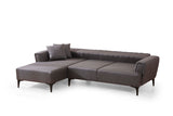 Corner sofa with sleeping function on the left Hamlet Dark Gray