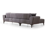 Corner sofa with sleeping function on the left Hamlet Dark Gray