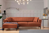 Corner sofa with sleeping function on the left Hamlet tile red