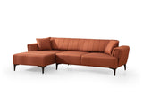 Corner sofa with sleeping function on the left Hamlet tile red