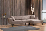 Corner sofa with sleeping function on the right Hamlet light brown