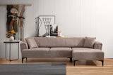 Corner sofa with sleeping function on the right Hamlet light brown