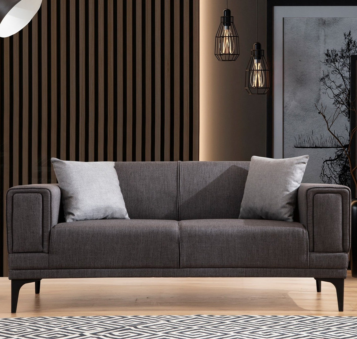 2-seater sofa horizon dark gray