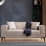 2-seater sofa horizon light brown