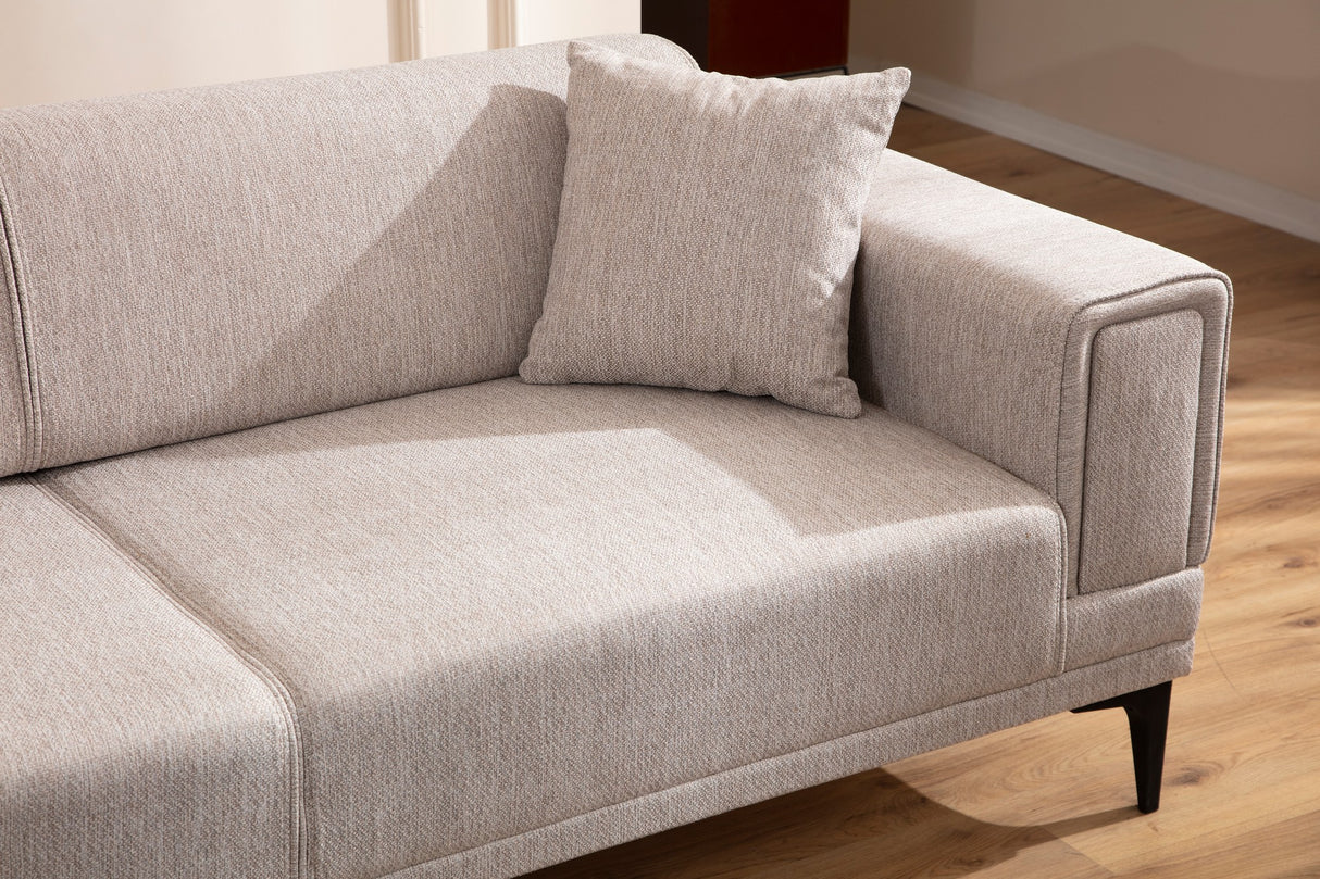 2-seater sofa horizon light brown