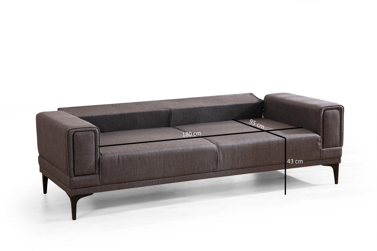 3-seater sofa bed Horizon dark gray