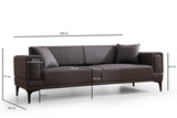 3-seater sofa bed Horizon dark gray