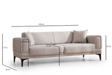 3-seater sofa bed Horizon ecru