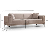 3-seater sofa bed Horizon light brown