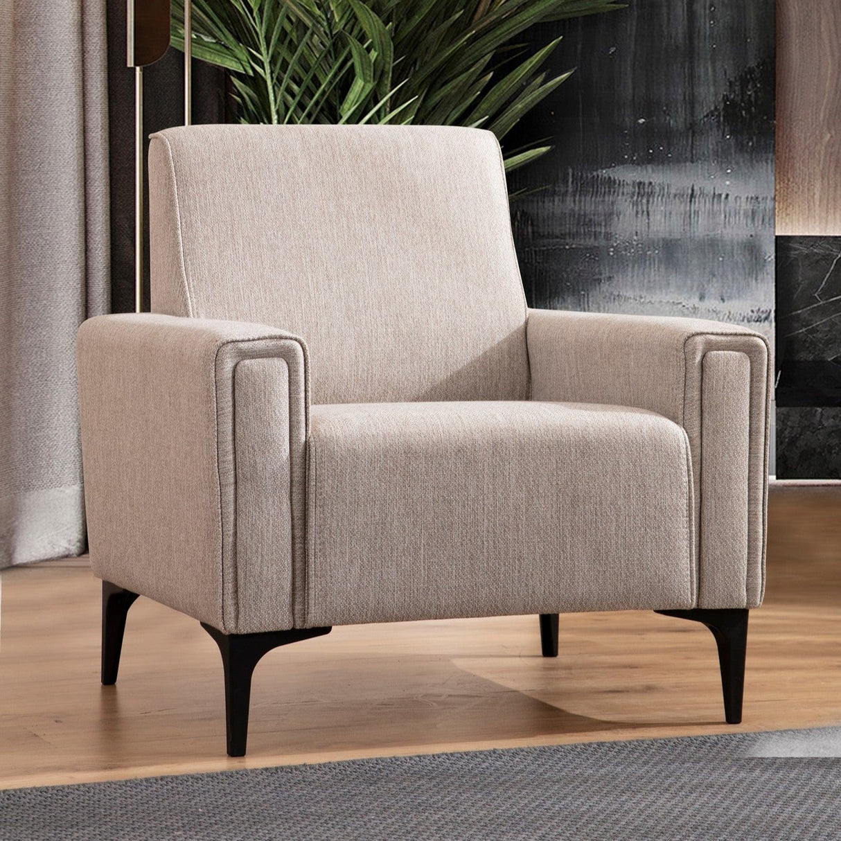 Armchair horizon light brown