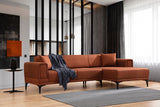 Corner sofa with sleeping function right horizon tile red