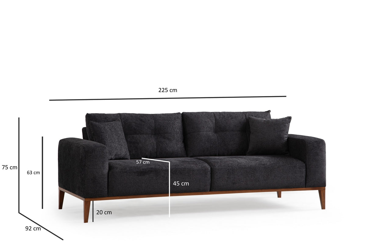 3-seater sofa bed Sinor Anthracite