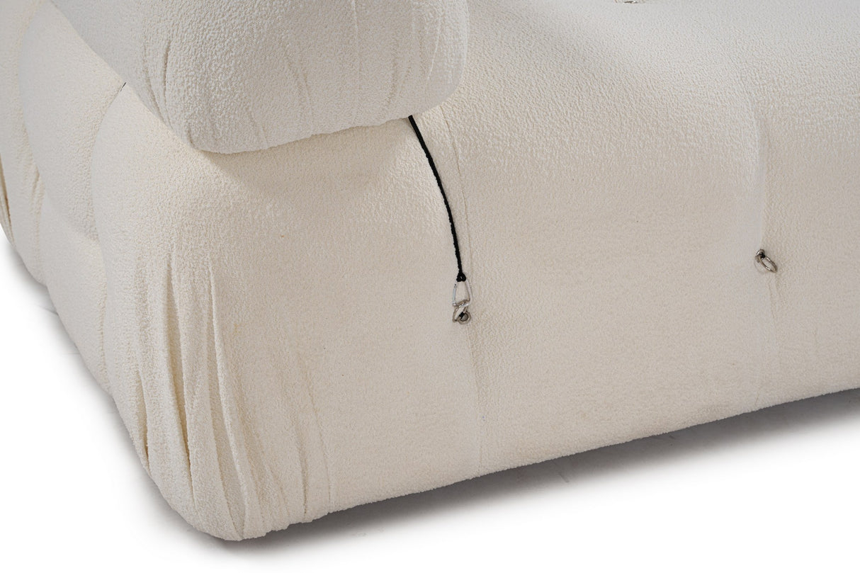 Modular Bank 3-seater Bubble Bouclé White