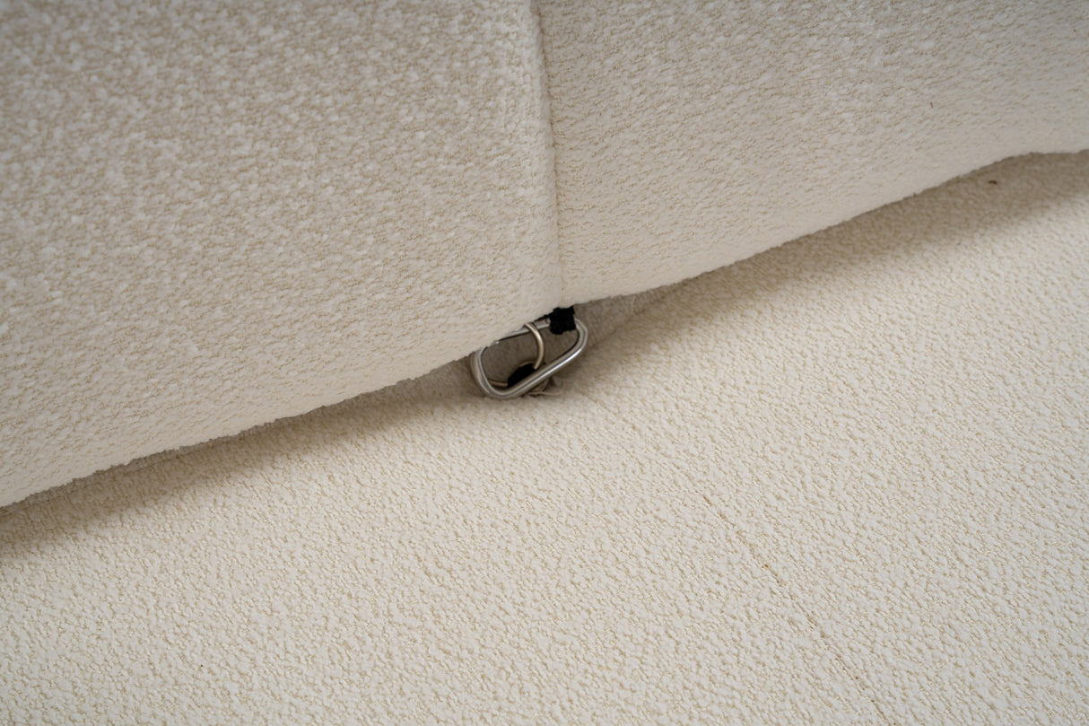 Modular Bank 3-seater Bubble Bouclé White