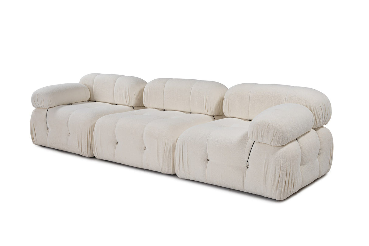 Modular Bank 3-seater Bubble Bouclé White