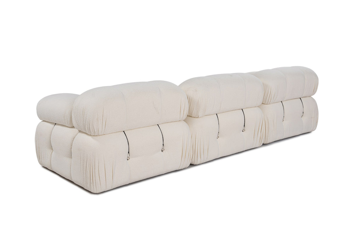 Modular Bank 3-seater Bubble Bouclé White