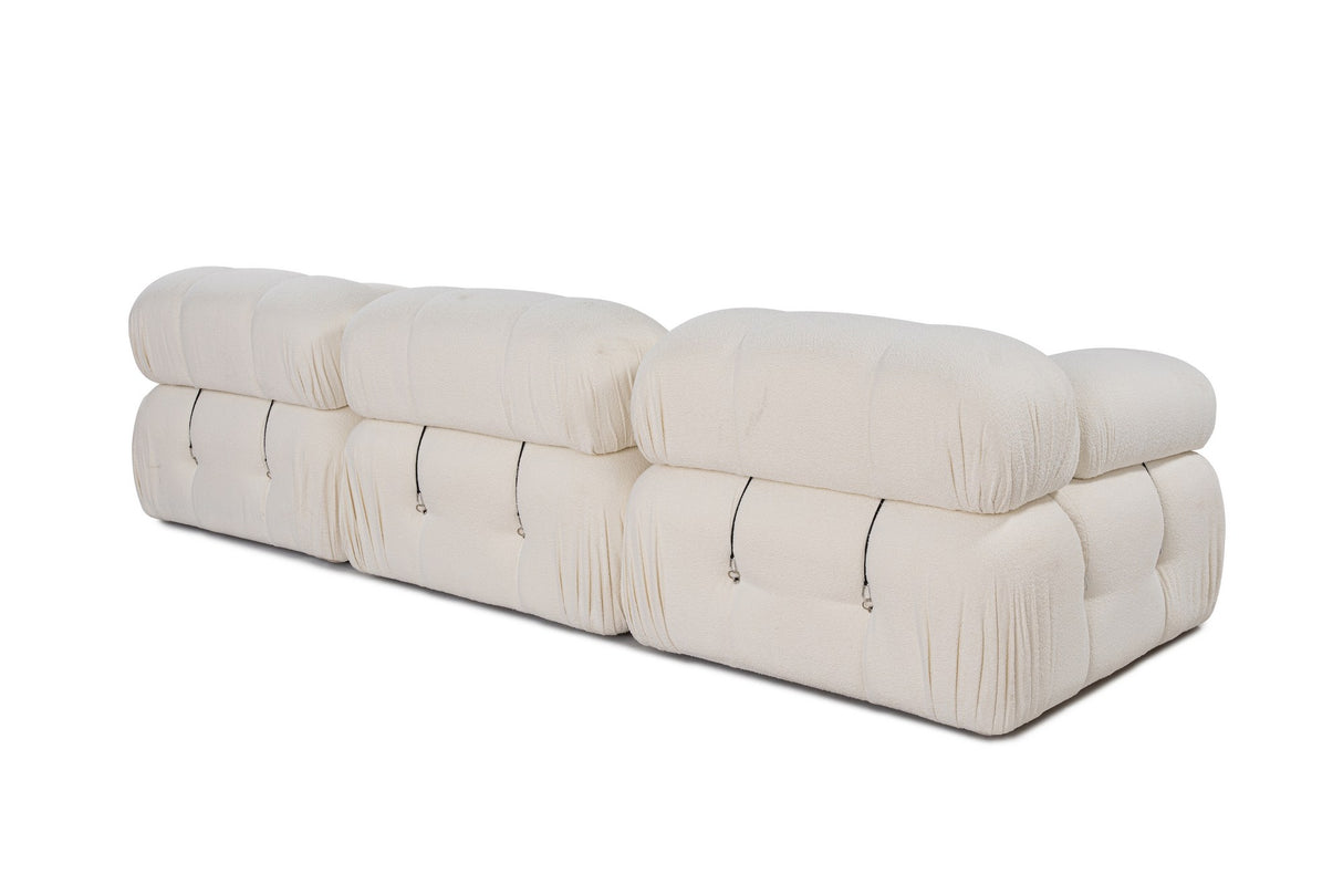 Modular Bank 3-seater Bubble Bouclé White