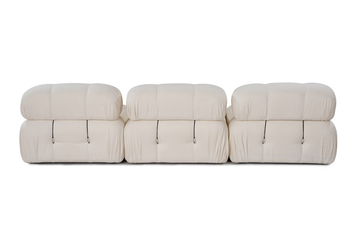 Modular Bank 3-seater Bubble Bouclé White