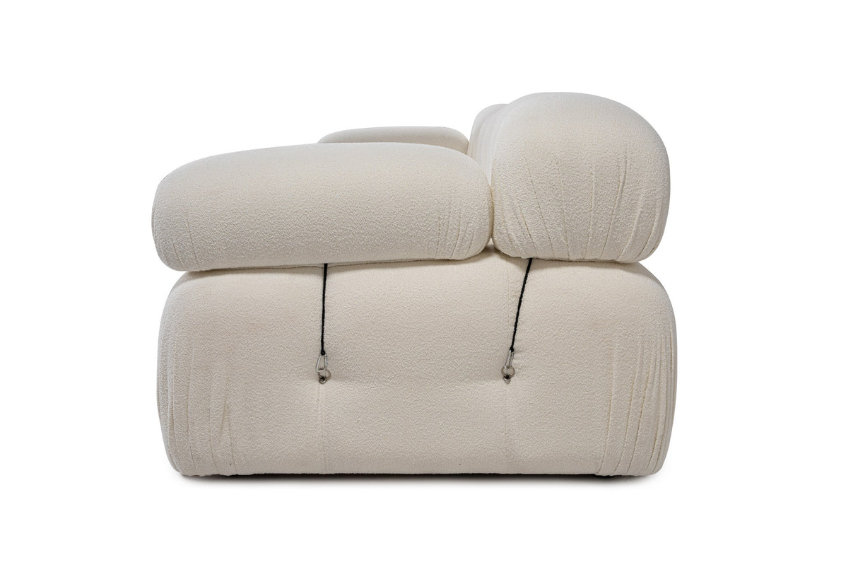 Modular Bank 3-seater Bubble Bouclé White