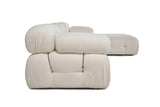 Modular Bank 3-seater with Hocker Bubble Bouclé White