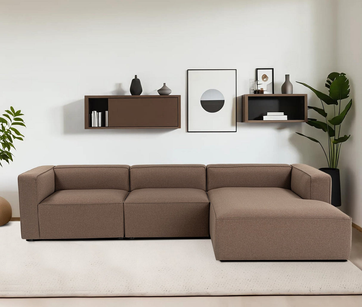 Corner sofa Mora Bruin