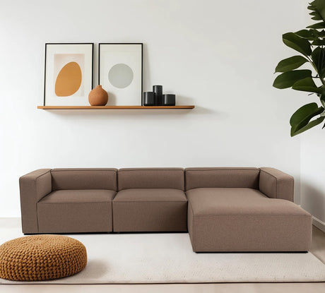 Corner sofa Mora Bruin