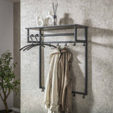 Coat rack Kris 6 perpendicular with rod black