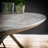 Oval dining table Hayden Industrial concrete look