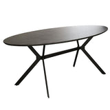 Oval dining table Hayden Industrial concrete look