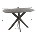 Danish oval bar table iris 140 cm spider leg ceramic look