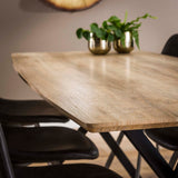 Oval dining table Hanna Oak look 190x90 cm