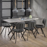 Oval dining table Hanna Concrete look 190x90 cm