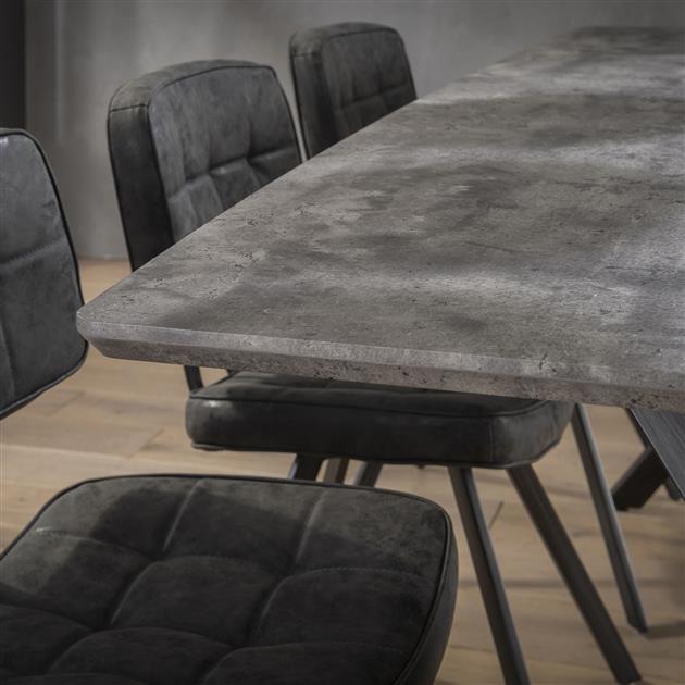 Oval dining table Hanna Concrete look 190x90 cm