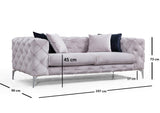 2-seater sofa como light gray