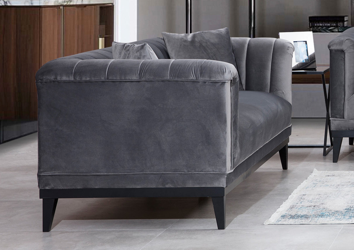 2-seater sofa trendy dark gray