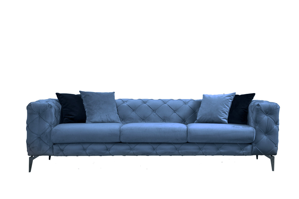 3-seater Bank Como Blue