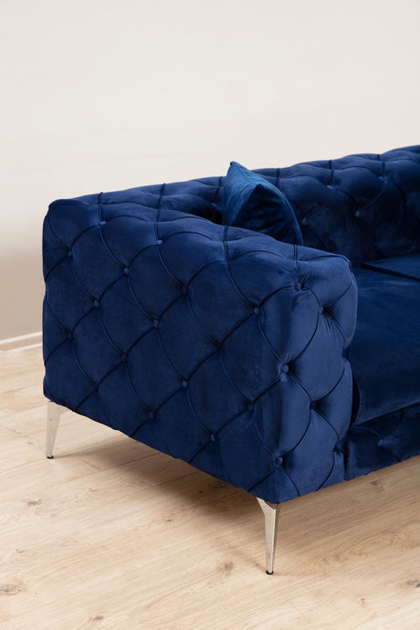 2-seater Bank Como Navy Blue