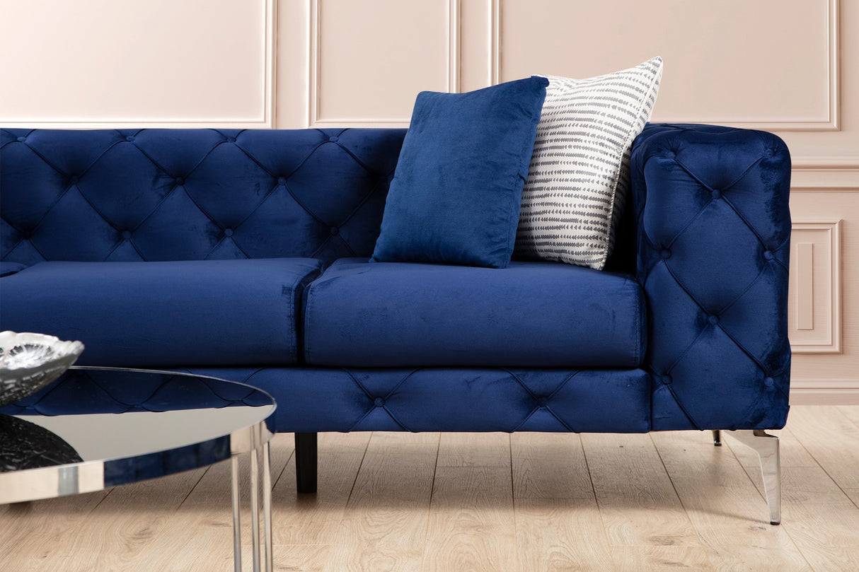 2-seater Bank Como Navy Blue