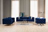 3-seater Bank Como Navy Blue