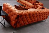 3-seater Bank Como Orange