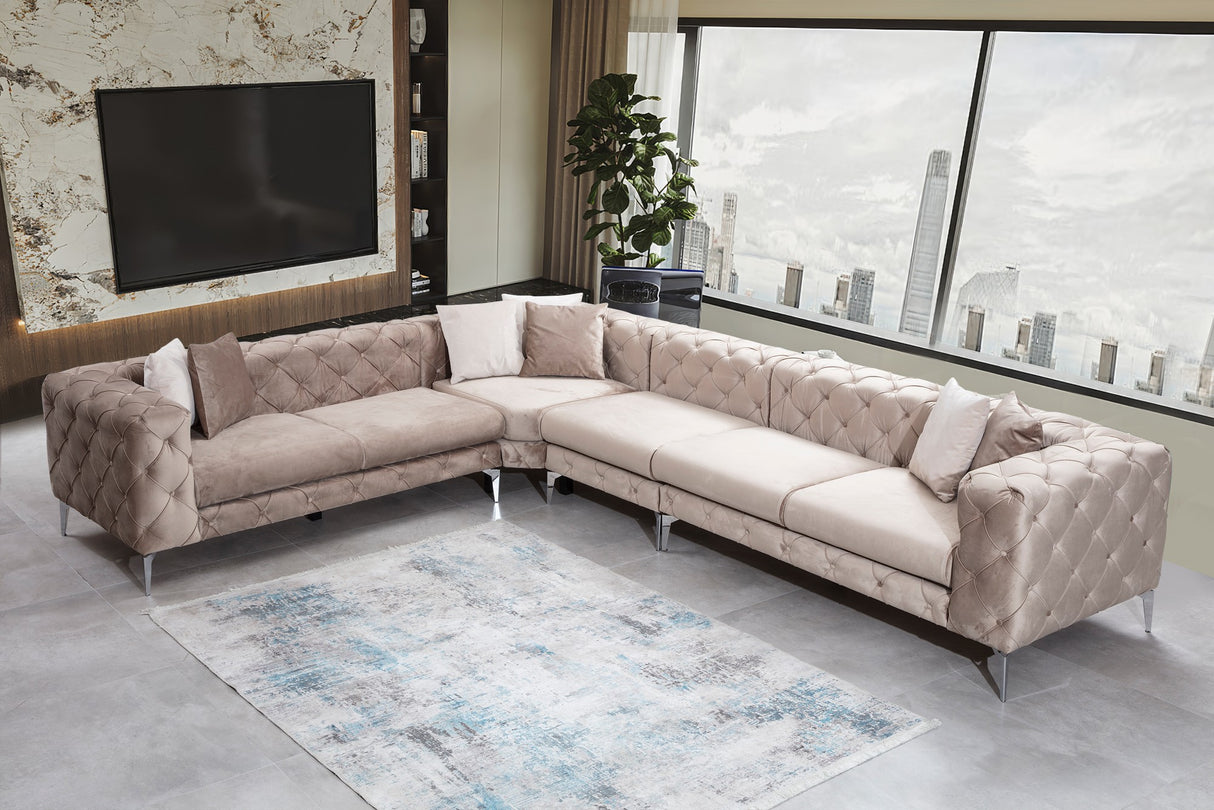 Corner sofa on the left como beige