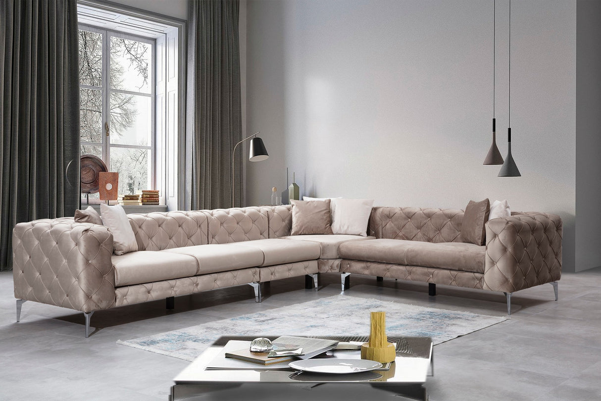 Corner sofa Right Como Beige