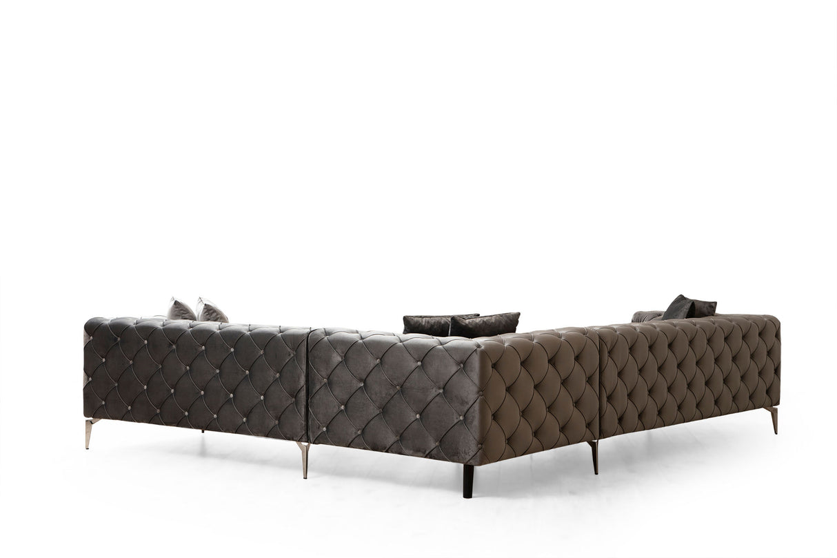 Corner sofa Right Como Anthracite