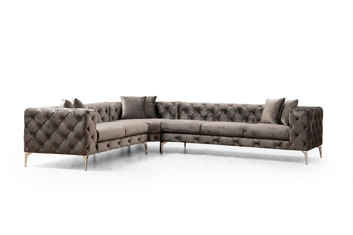 Corner sofa left como anthracite