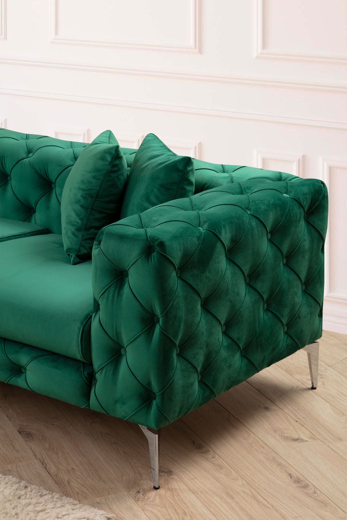 Corner sofa Right Como Green