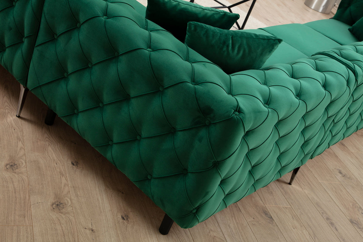 Corner sofa Right Como Green